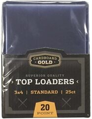 3x4 Clear Toploaders 25ct - Cardboard Gold